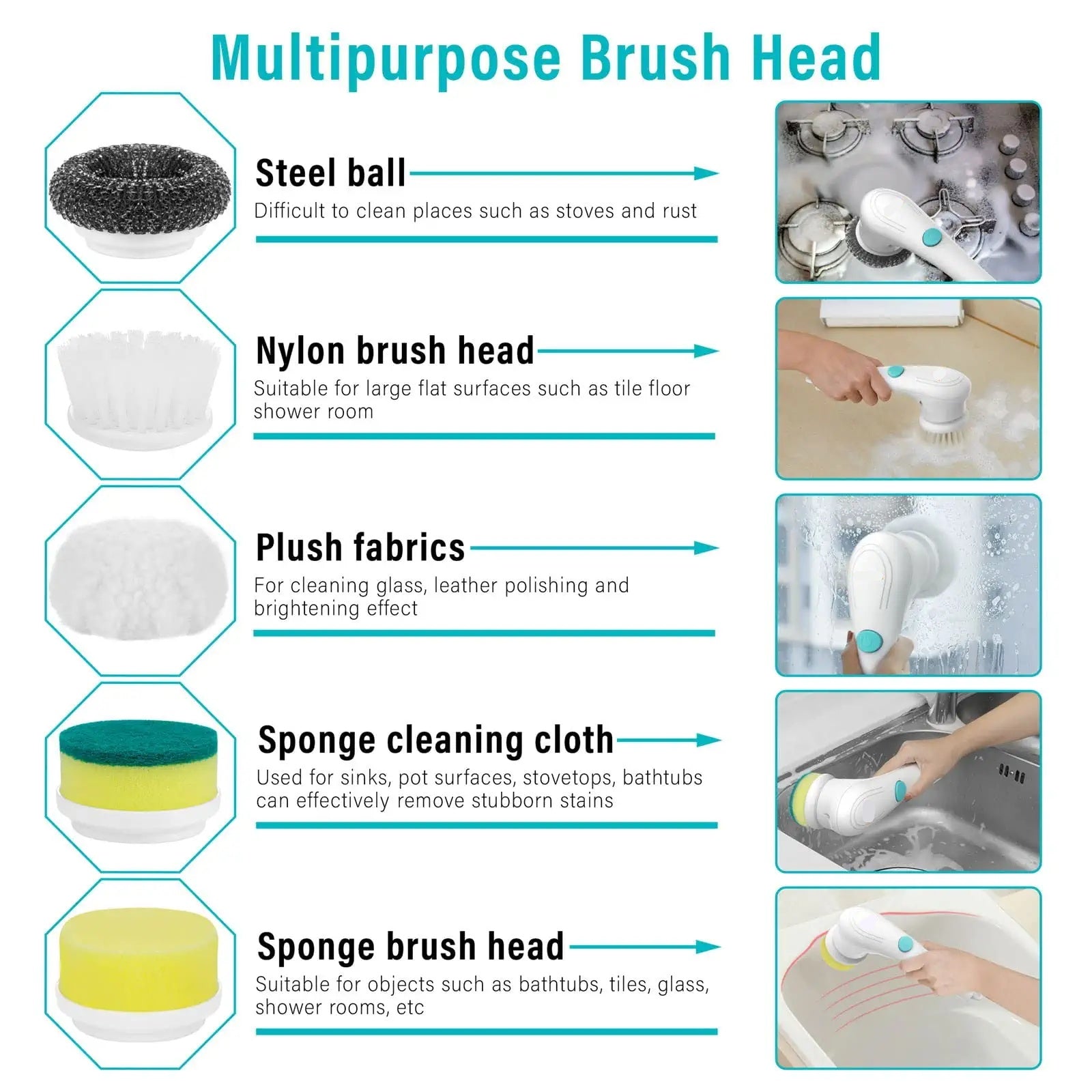 5-in-1 Electric Cleaning Brush Set