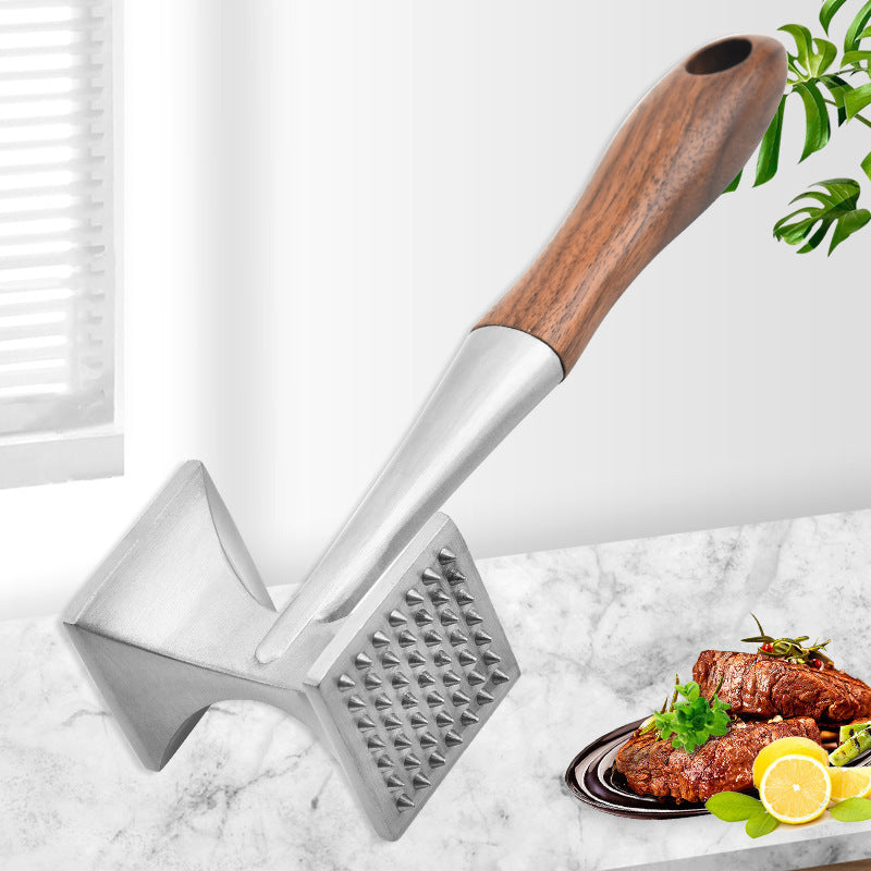 Stainless Steel Meat Hammer – Tenderize, Flatten & Break Tendons with Ease